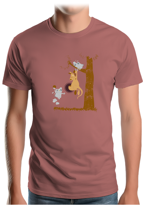 T-Shirt Homme Basket kangourou et koala