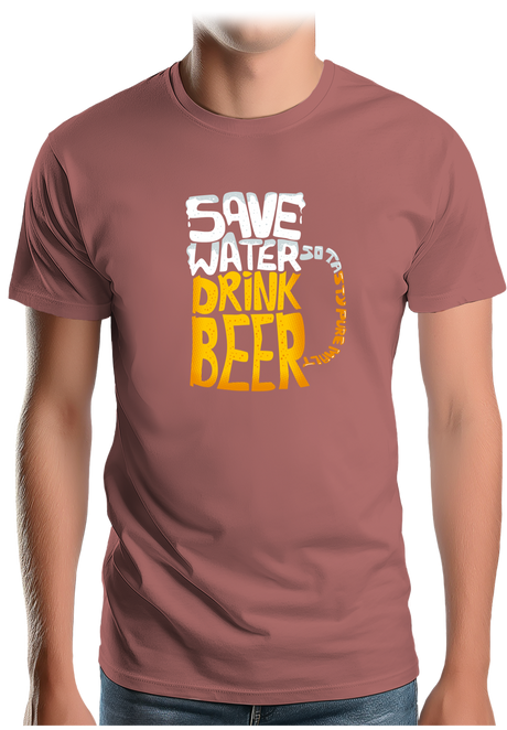 T-Shirt Homme Alcool, save water drink beer