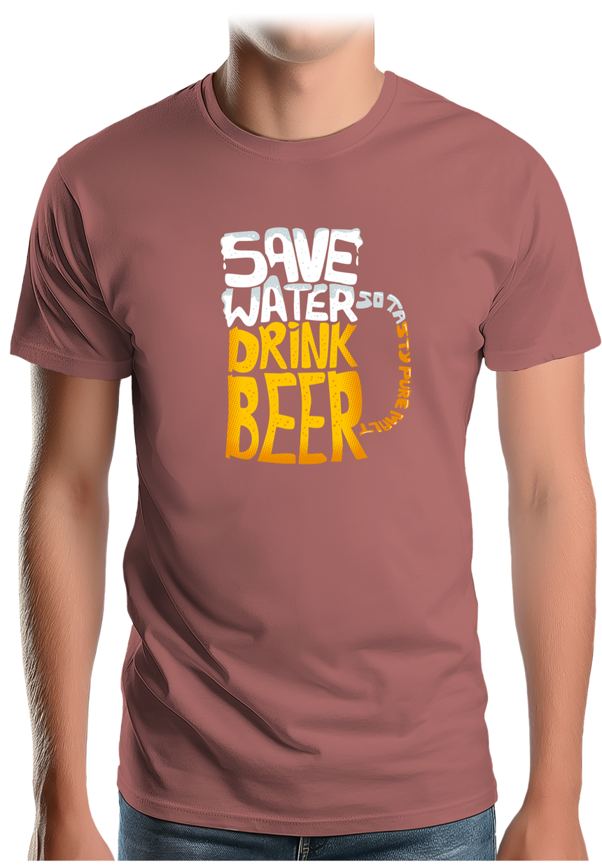 T-Shirt Homme Alcool, save water drink beer