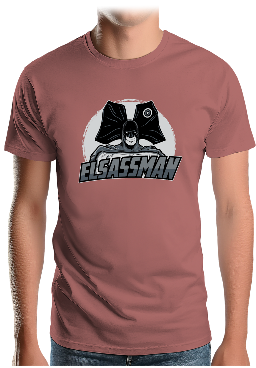 T-Shirt Homme Elsassman, le super héros Alsacien