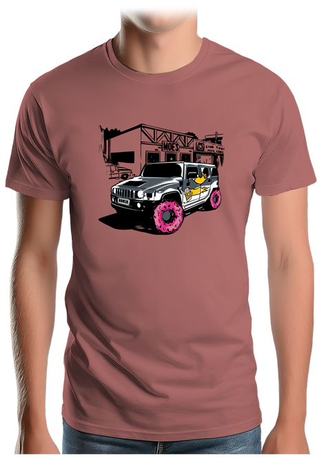 T-Shirt Homme Voiture de Homer Simson