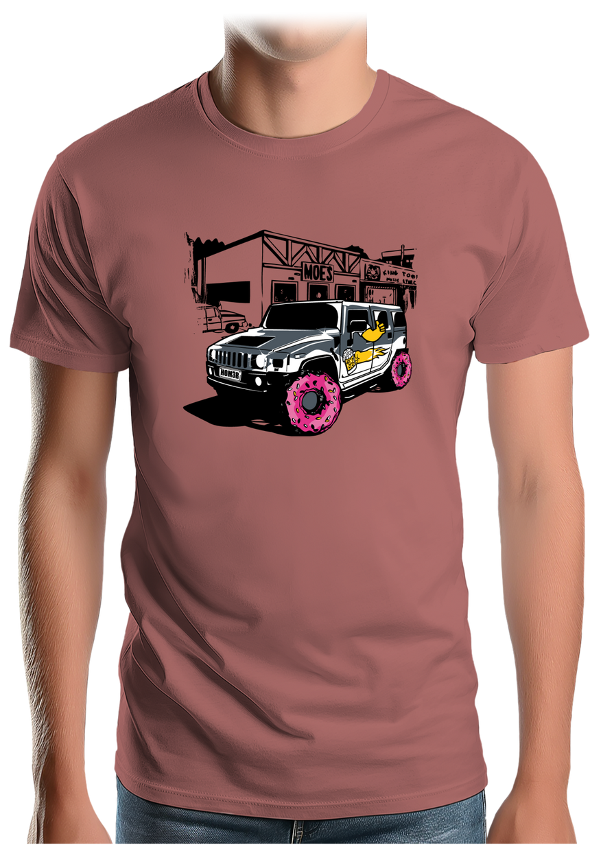 T-Shirt Homme Voiture de Homer Simson