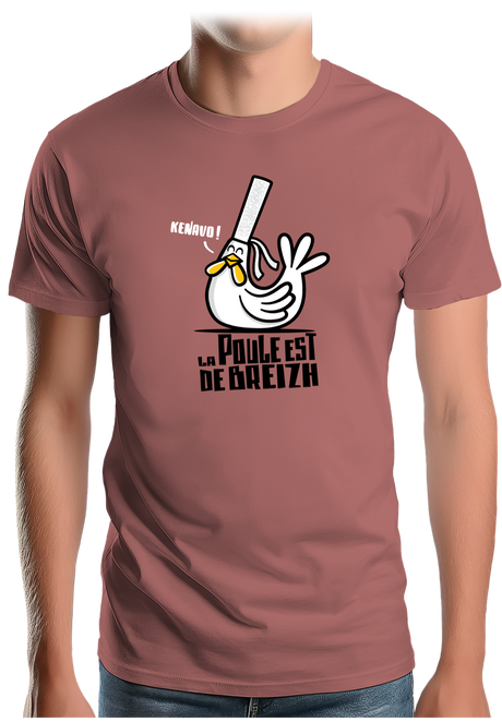 T-Shirt Homme La Poule Est De Breizh