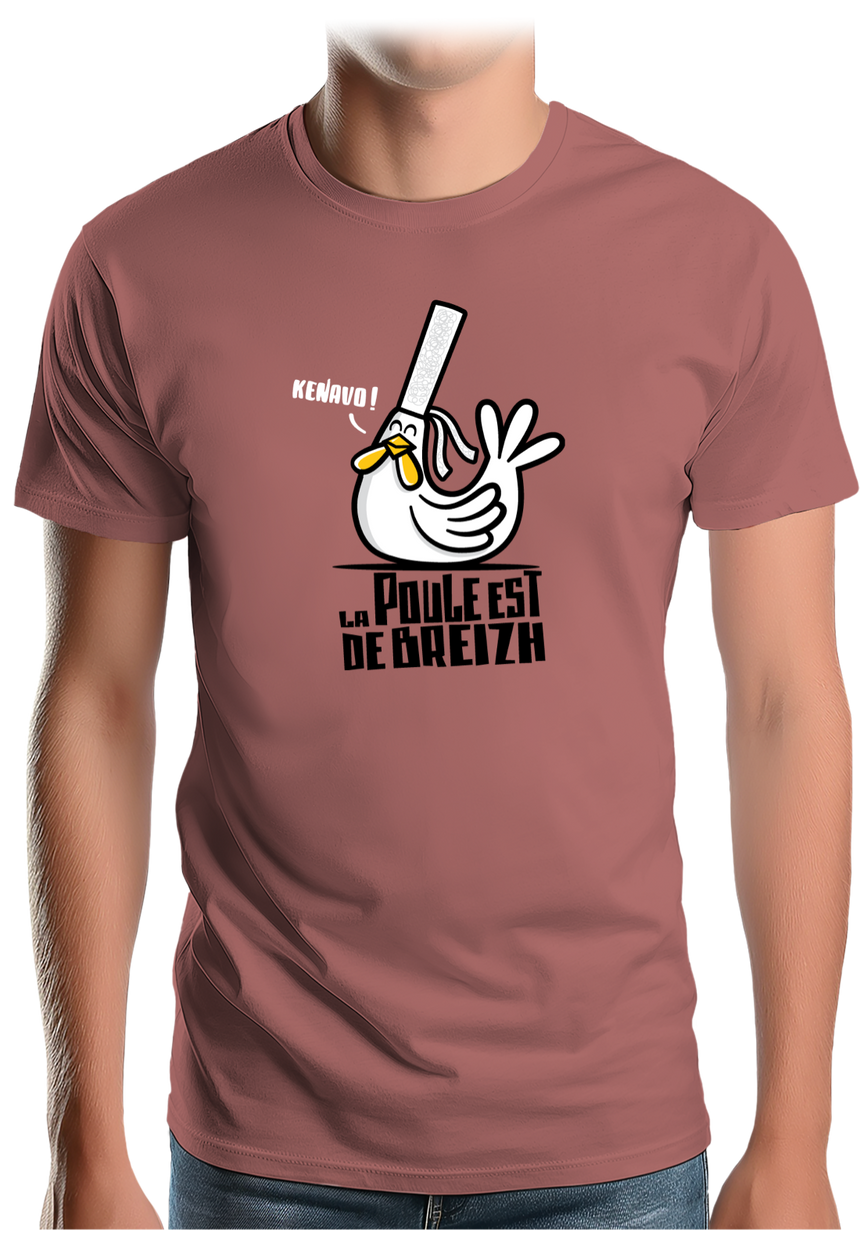 T-Shirt Homme La Poule Est De Breizh
