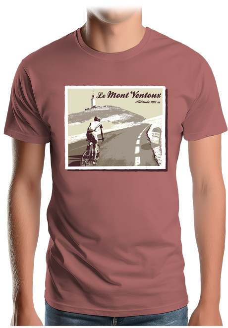 T-Shirt Homme Le Mont Ventoux en vélo