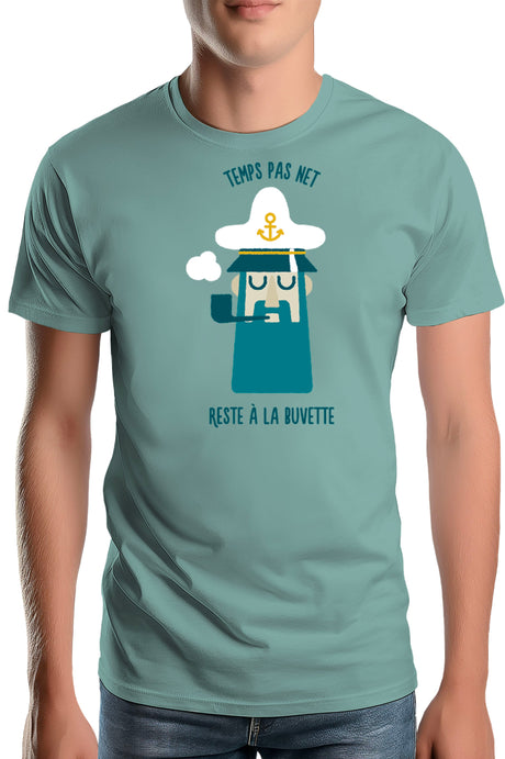 T-Shirt Homme Capitaine temps pas net buvette