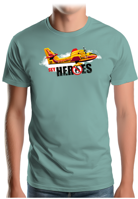 T-Shirt Homme Avion pompier pour éteindre les feux