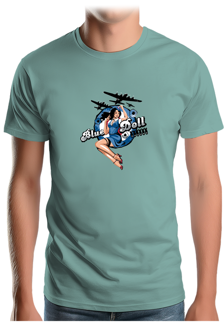 T-Shirt Homme Pin Up Avec Avion
