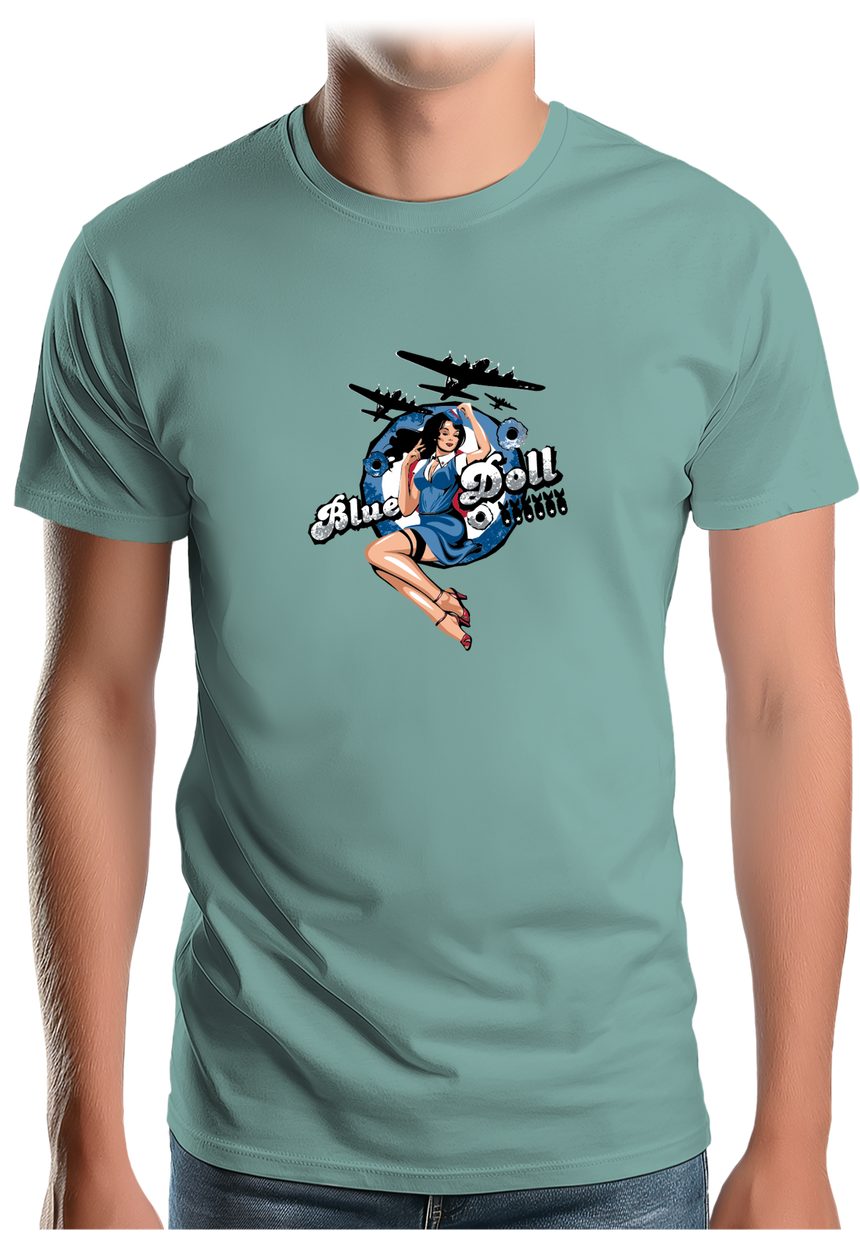 T-Shirt Homme Pin Up Avec Avion