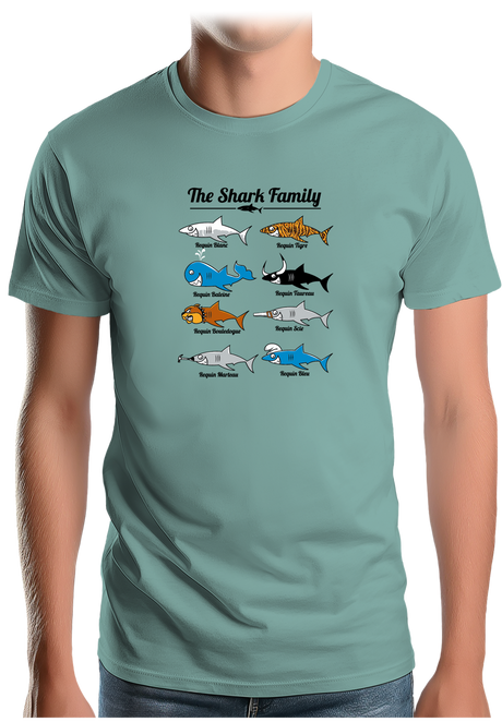 T-Shirt Homme La famille requin