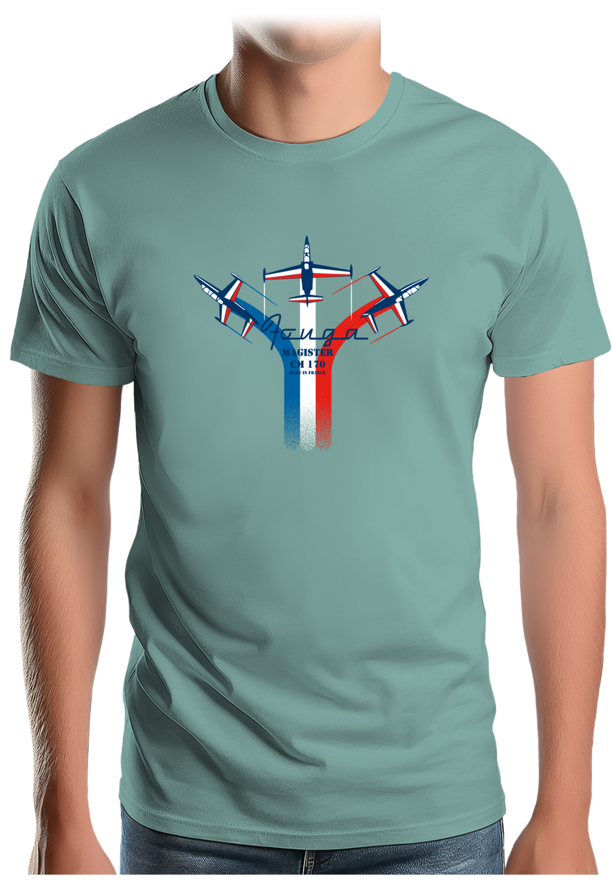 T-Shirt Homme Avion Fouga de France en formation