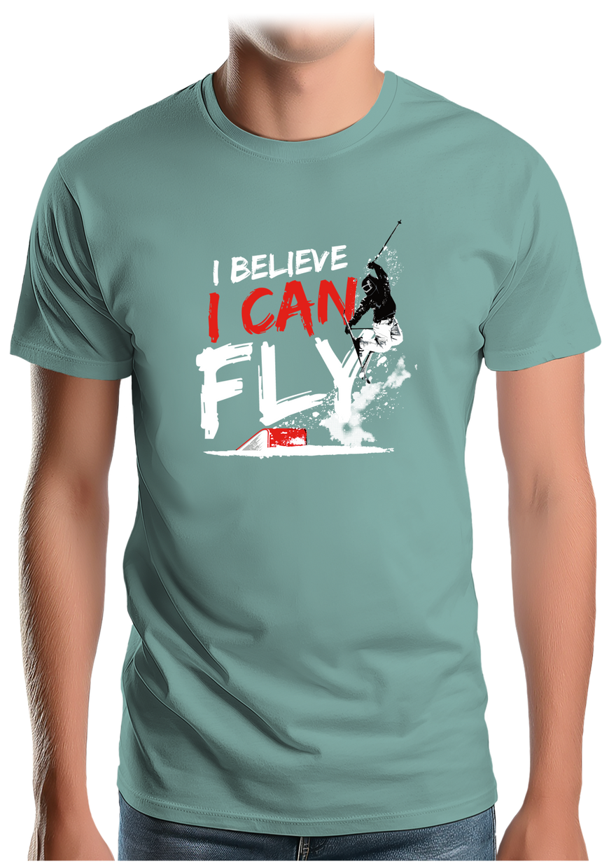T-Shirt Homme I believe I can fly en ski