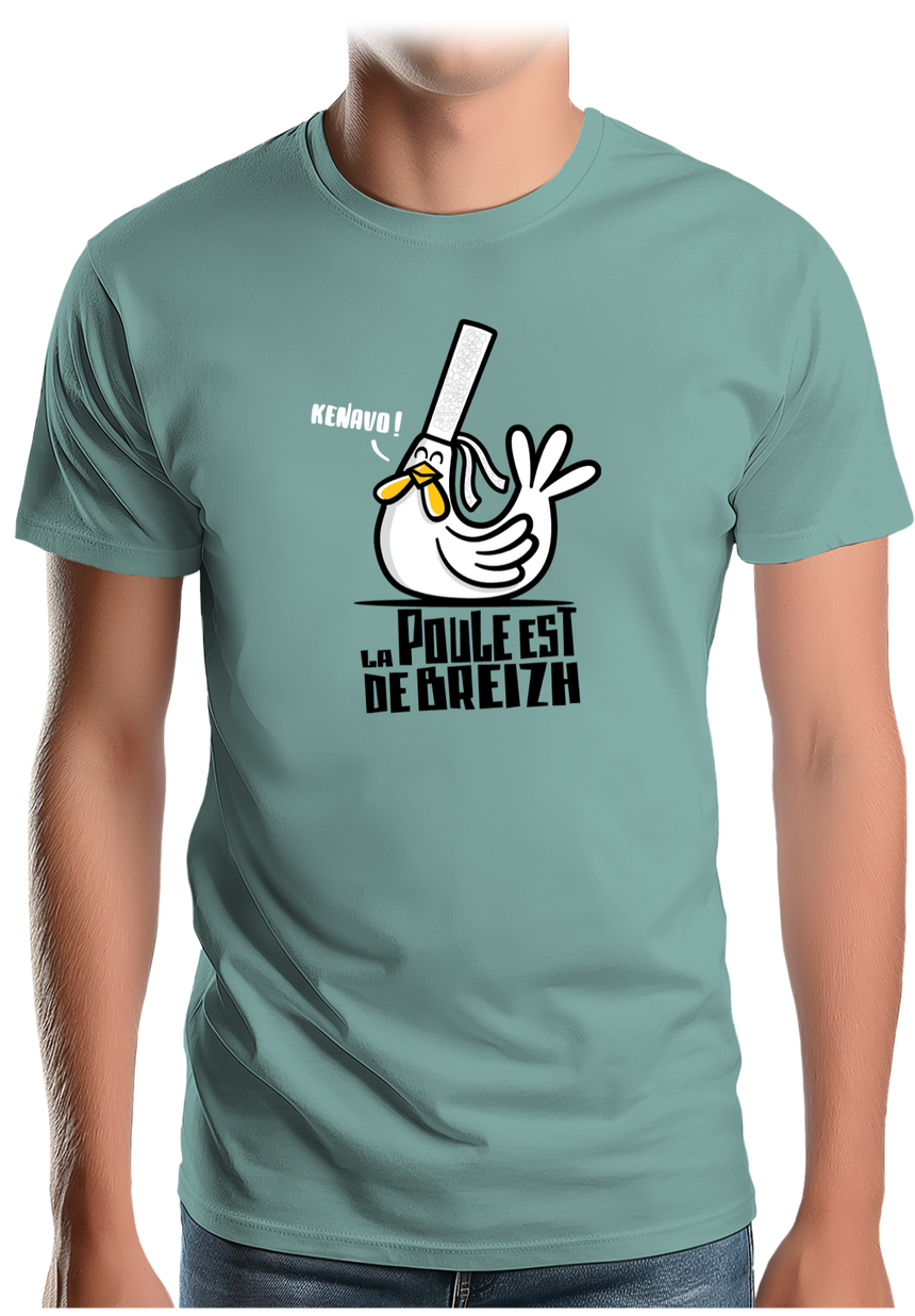 T-Shirt Homme La Poule Est De Breizh