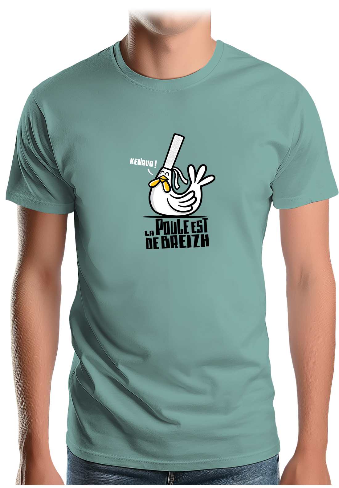 T-Shirt Homme La Poule Est De Breizh
