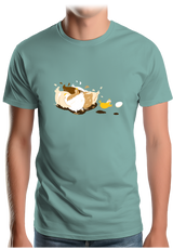 T-Shirt Homme Poule et poussin qui jouent au rugby