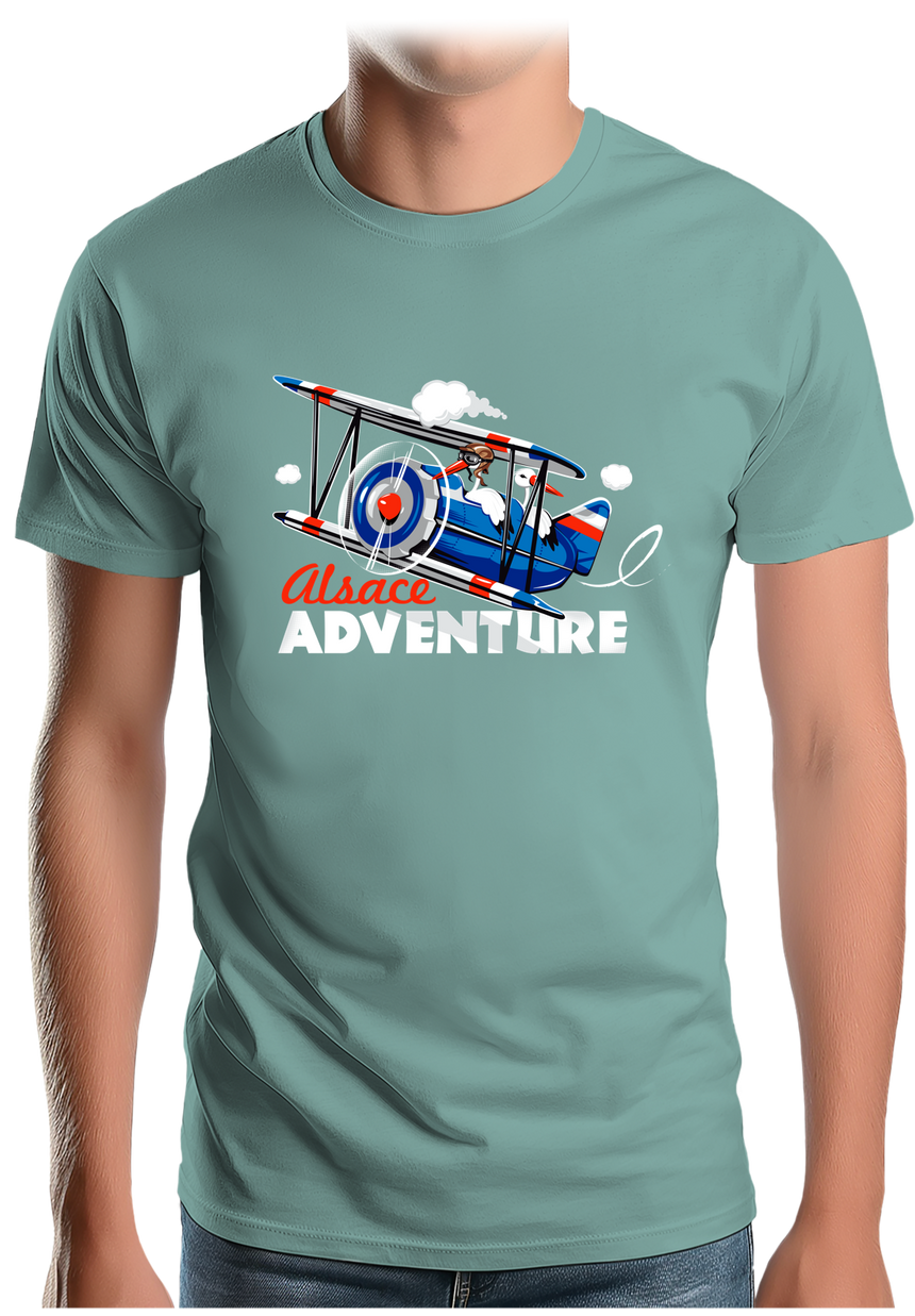 T-Shirt Homme 2 cigognes dans un avion