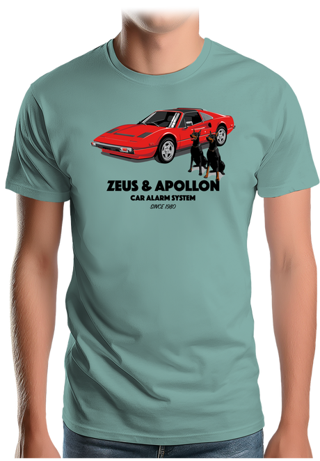 T-Shirt Homme Zeus et Apollon Voiture Alarme