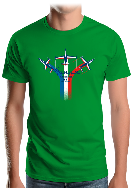 T-Shirt Homme Avion Fouga de France en formation
