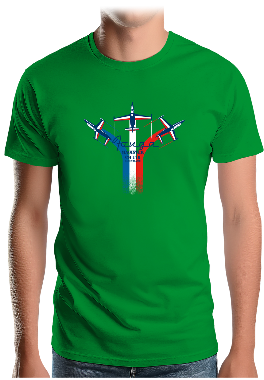 T-Shirt Homme Avion Fouga de France en formation