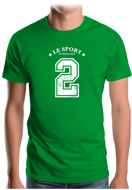 T-Shirt Homme Le sport et moi ça fait 2