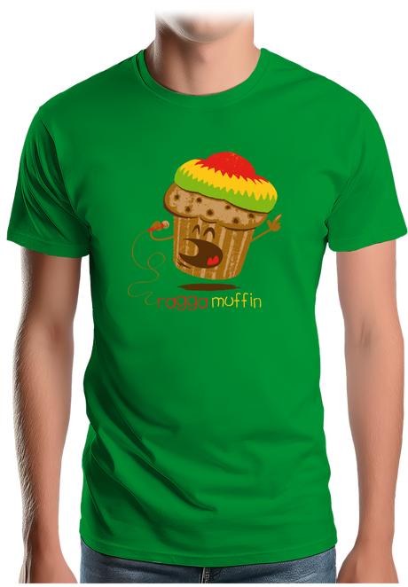 T-Shirt Homme Chanteur de Reggae en muffin
