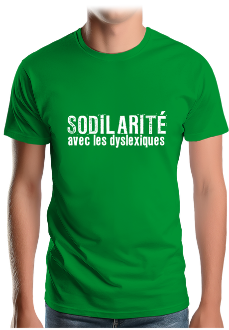 T-Shirt Homme Sodilarité avec les dyslexiques