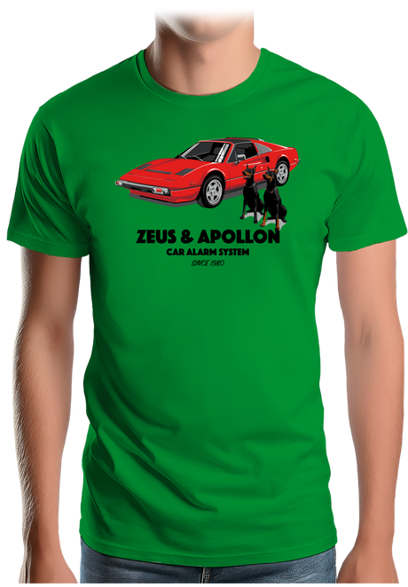 T-Shirt Homme Zeus et Apollon Voiture Alarme