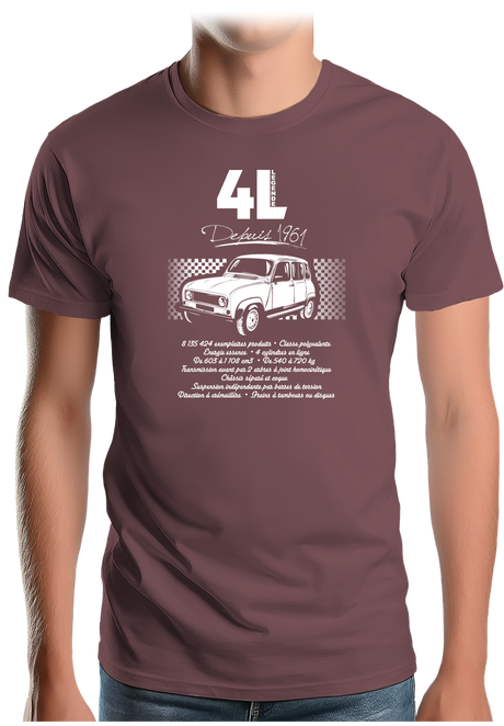 T-Shirt Homme Voiture 4L pour les fans
