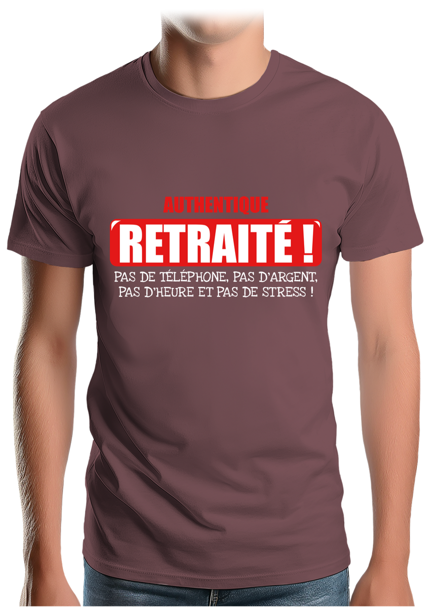 T-Shirt Homme Authentique retraité