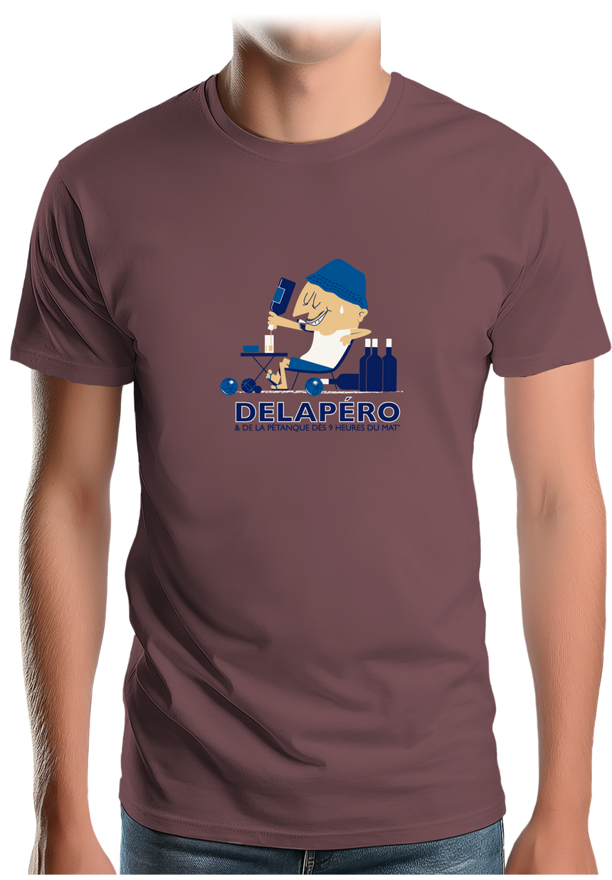 T-Shirt Homme Delapéro et la pétanque dès 9h