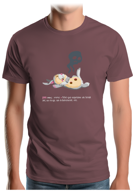 T-Shirt Homme Pan ! Lapin Couché