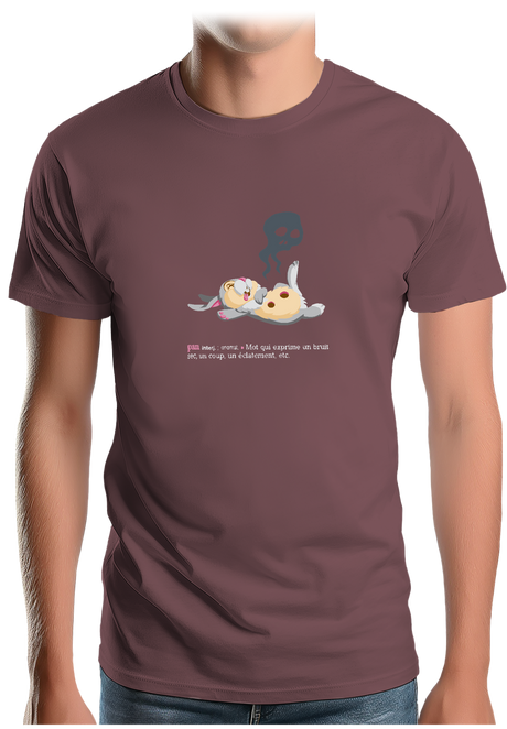 T-Shirt Homme Pan ! Lapin Couché