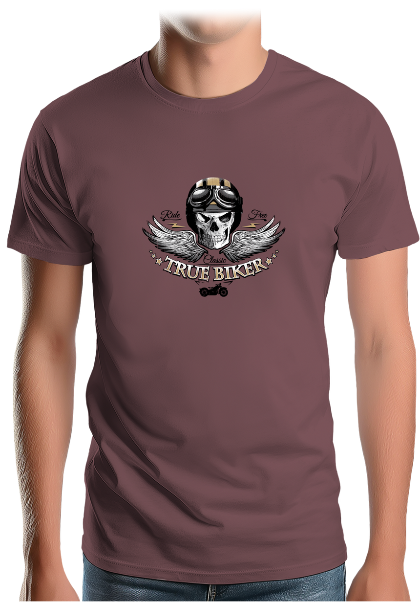 T-Shirt Homme True biker tête de mort