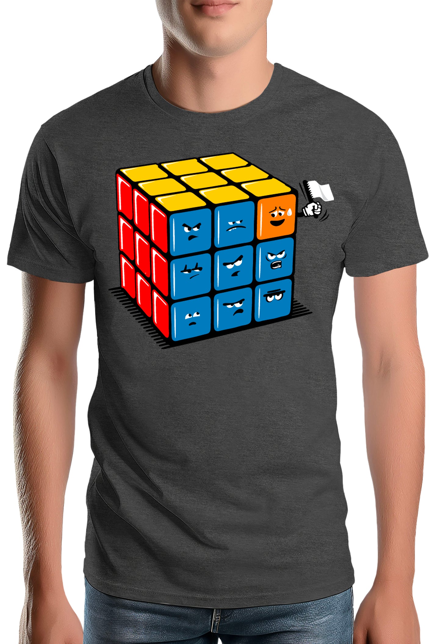 T-Shirt Homme Ruby Cube Avec Drapeau