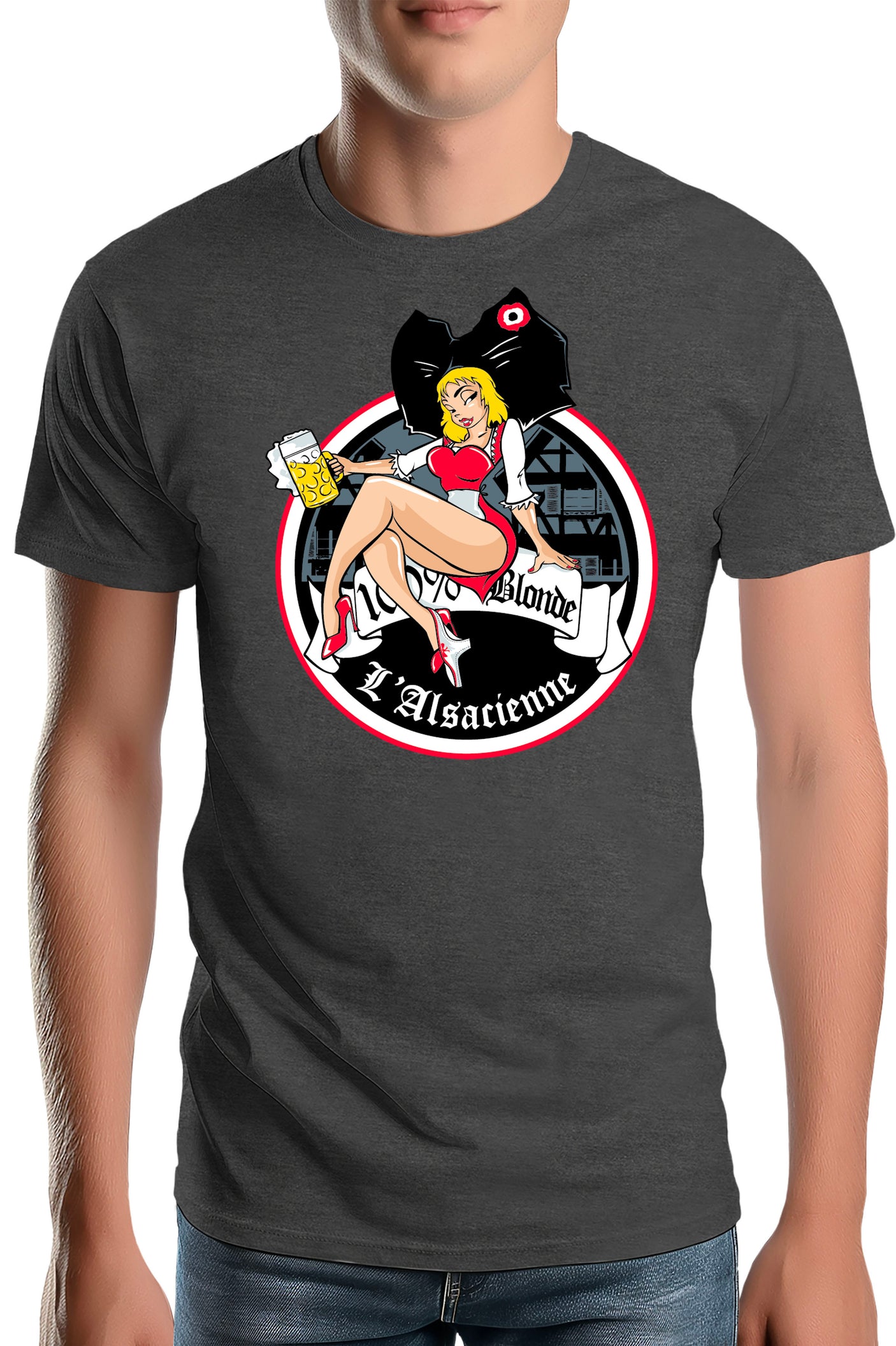 Tee-Shirt Homme L'alsacienne Qui A Perdu Sa culotte