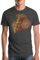 T-Shirt Homme Dessin moto abstrait