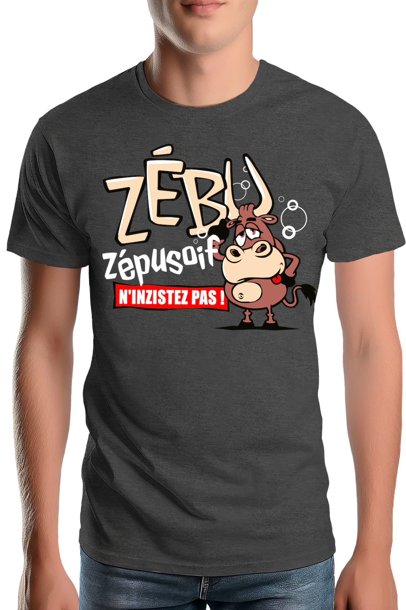 T-Shirt Homme Quand ZEBU zéplusoif