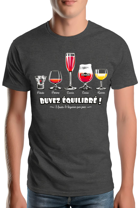 T-Shirt Homme Buvez équilibré