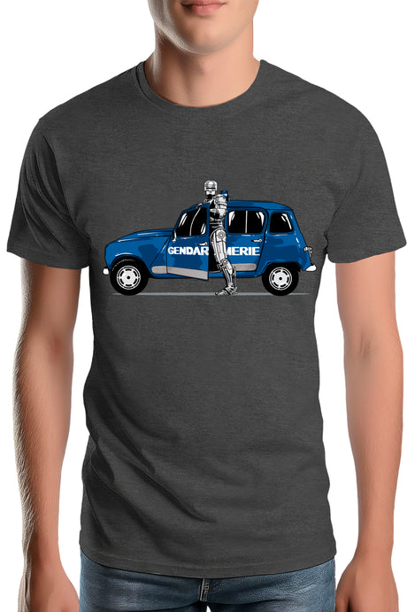 T-Shirt Homme 4L Robot cop gendarme
