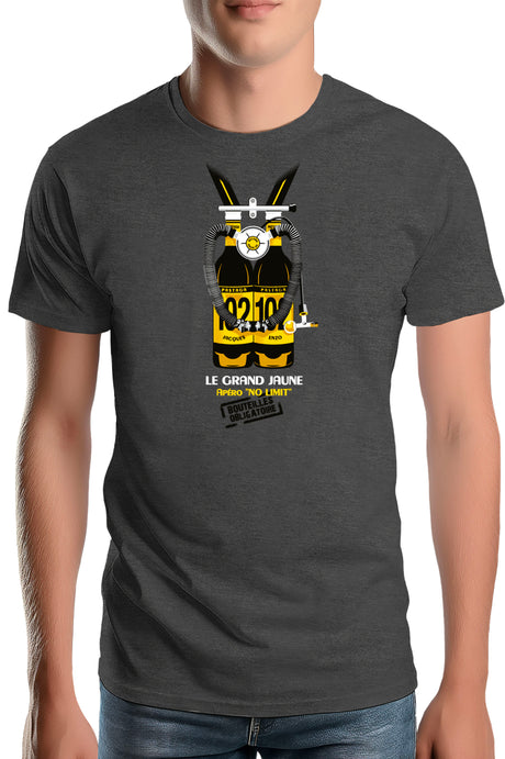 T-Shirt Homme Le Gd Jaune bouteille oxygène (AU DOS)