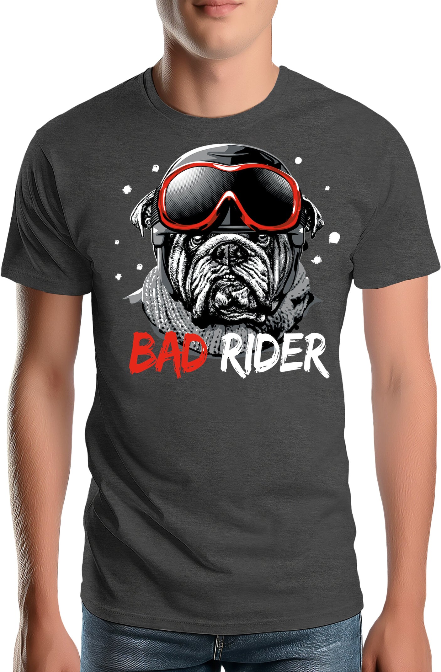 Tee-Shirt Homme Un rider chien pas facile