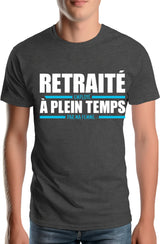 T-Shirt Homme Retraité, employé à plein temps