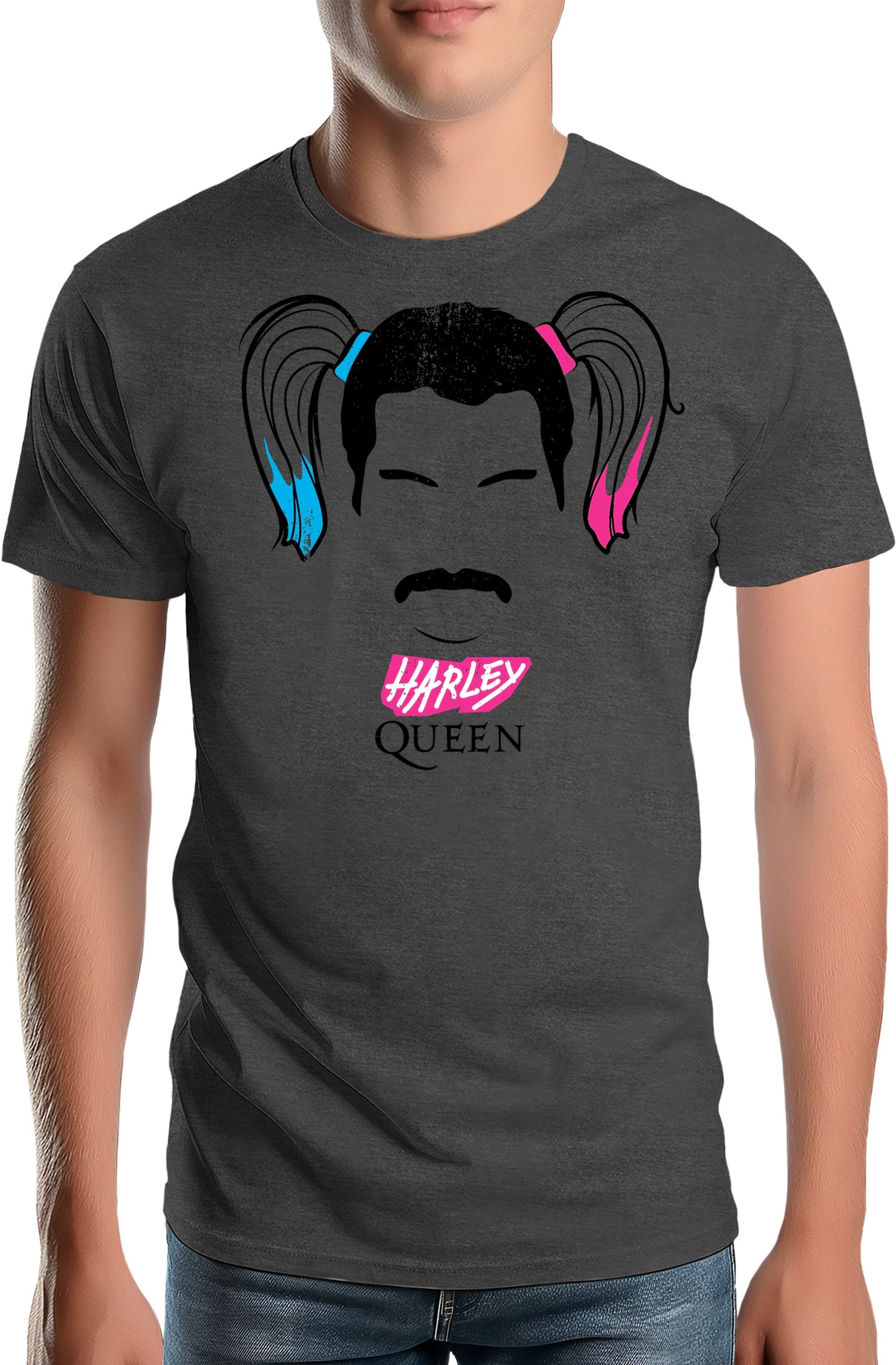 T-Shirt Homme QUEEN et HARLEY QUINN