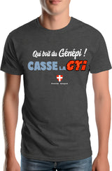 Tee-Shirt Homme Qui boit le Génépi casse la GTI