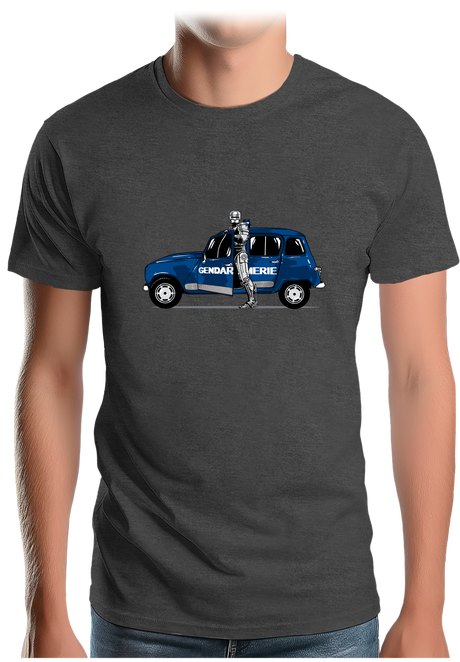 T-Shirt Homme 4L Robot cop gendarme