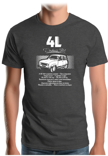 T-Shirt Homme Voiture 4L pour les fans