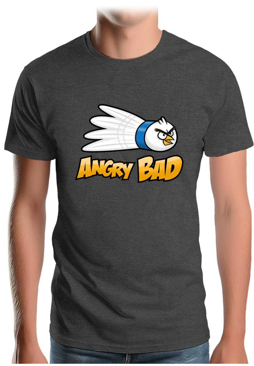 T-Shirt Homme Badminton Angry Bad, objectif tout détruire