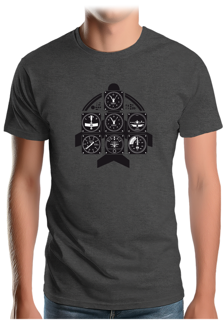 T-Shirt Homme Avion Instrumentation