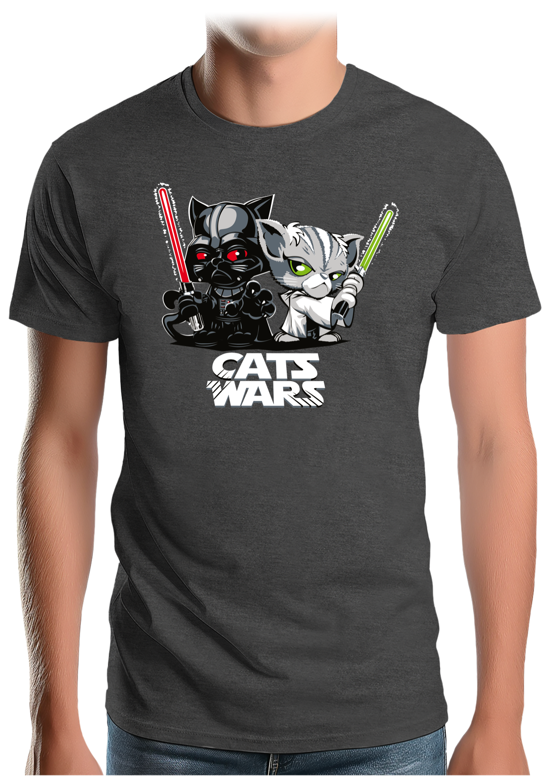 T-Shirt Homme Le coté obscur des chats