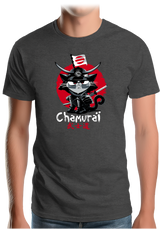T-Shirt Homme Chat en samouraï